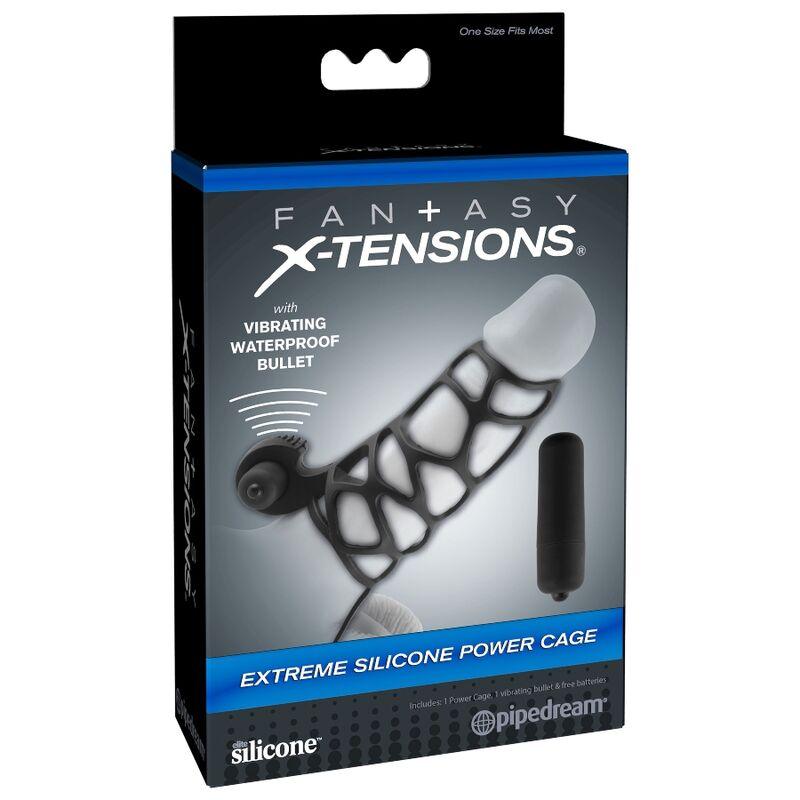 FANTASY X- TENSIONS - FUNDA PARA EL PENE DE SILICONA CON VIBRADOR - Optelum