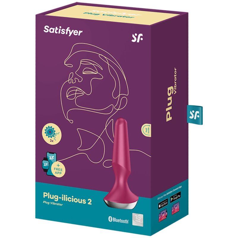 SATISFYER - PLUG ILICIOUS 2 PLUG VIBRADOR BERRY - Optelum