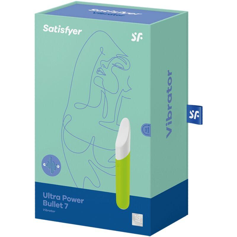 SATISFYER - ULTRA POWER BULLET 7 BALA VIBRADORA VERDE - Optelum