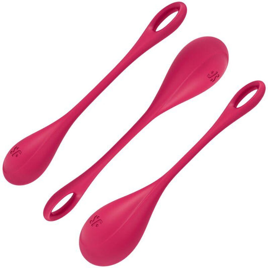 SATISFYER - YONI POWER 1 KIT DE ENTRENAMIENTO ROJO - Optelum