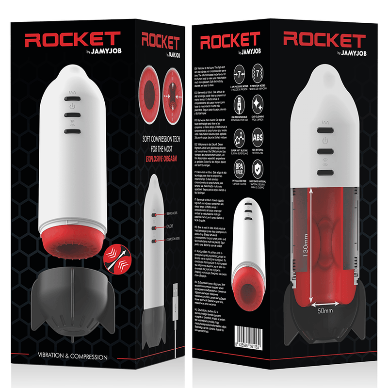 JAMYJOB - ROCKET MASTURBADOR TECNOLOGÍA SOFT COMPRESSION Y VIBRACION - Optelum