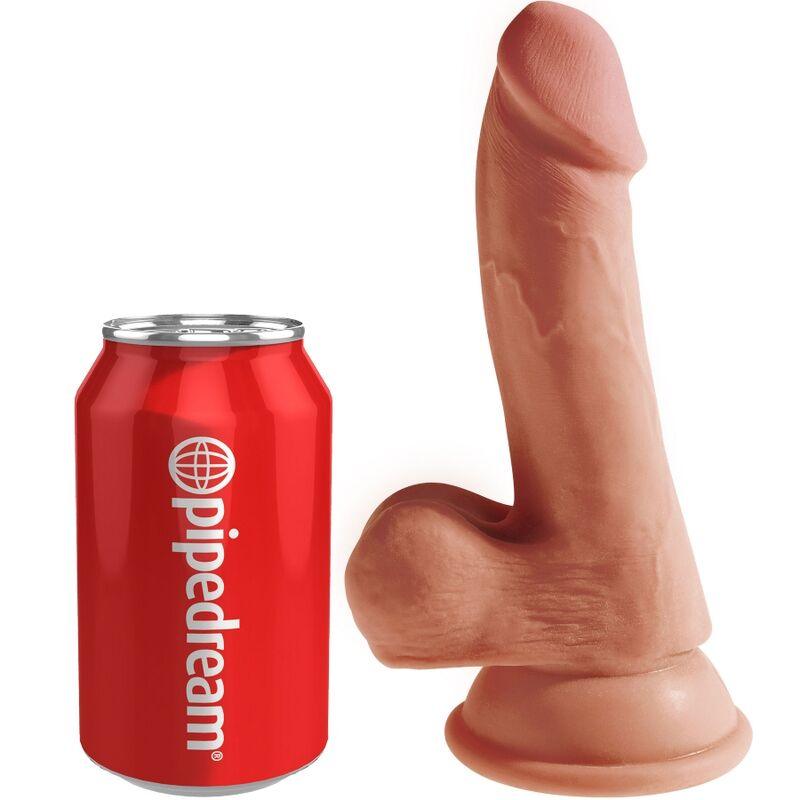 KING COCK - PLUS 3D DILDO CON TESTICULOS 17 CM - Optelum