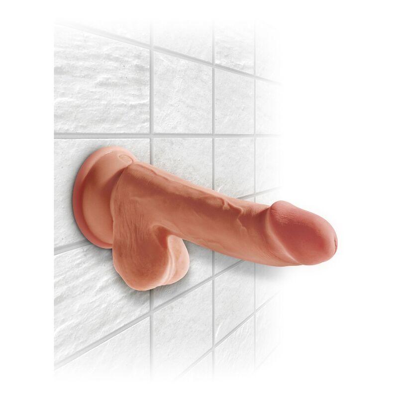KING COCK - PLUS 3D DILDO CON TESTICULOS 17 CM - Optelum