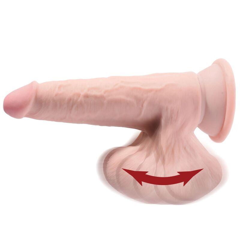 KING COCK - PLUS 3D DILDO SWINGING BALLS 12.7 CM - Optelum