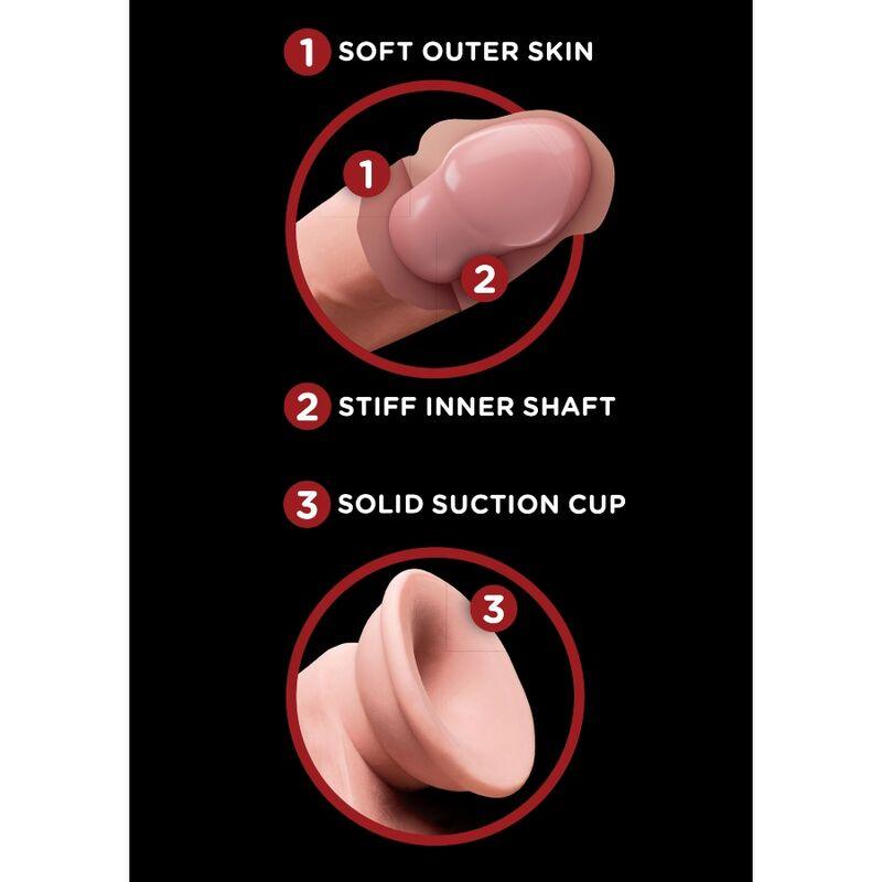 KING COCK - PLUS 3D DILDO SWINGING BALLS 12.7 CM - Optelum