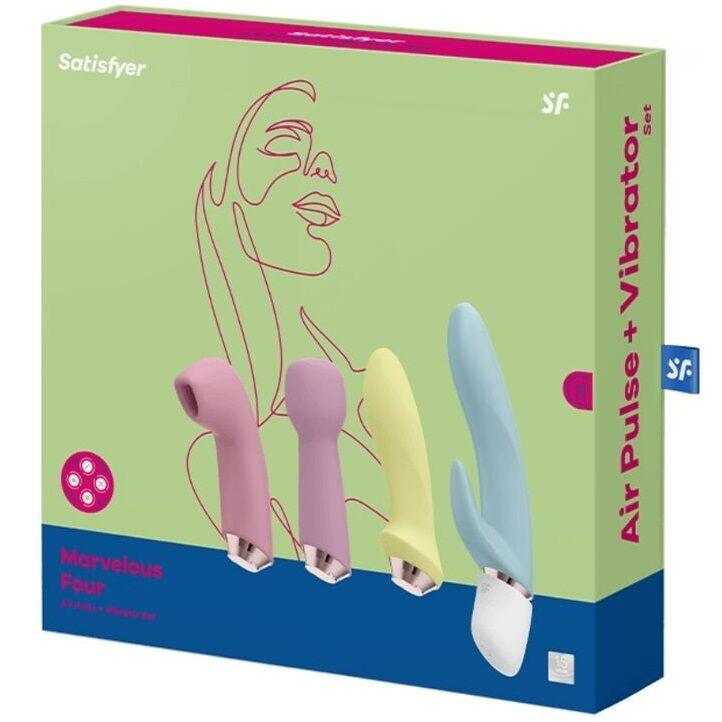 SATISFYER - MARVELOUS FOUR SET VIBRADOR & SUCCIONADOR - Optelum