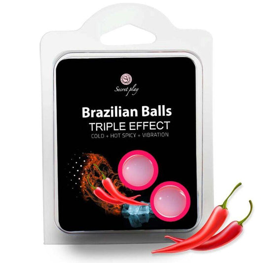 SECRETPLAY - SET 2 BRAZILIAN BALLS TRIPLE EFECTO - Optelum