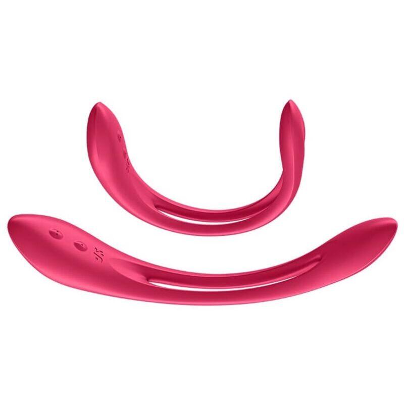 SATISFYER - ELASTIC JOY MULTI VIBRADOR ROJO - Optelum