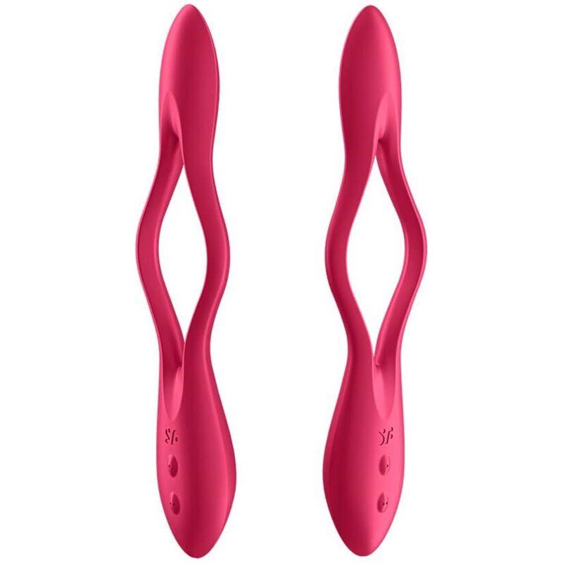 SATISFYER - ELASTIC JOY MULTI VIBRADOR ROJO - Optelum