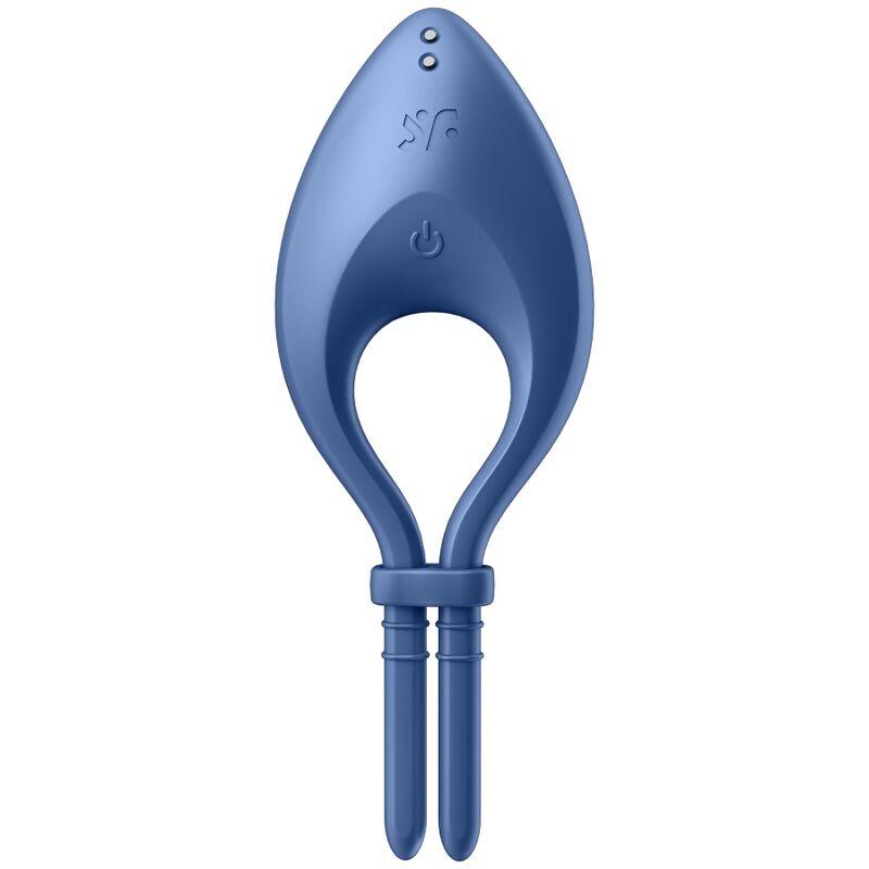 SATISFYER - BULLSEYE ANILLO VIBRADOR APP AZUL - Optelum