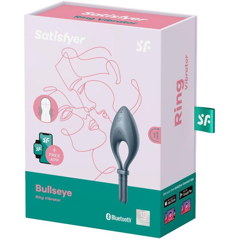 SATISFYER - BULLSEYE ANILLO VIBRADOR APP GRIS - Optelum
