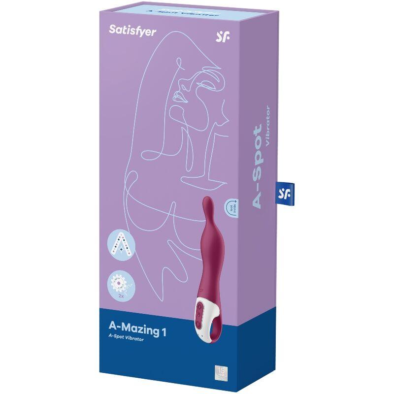 SATISFYER - AMAZING 1 VIBRADOR PUNTO A BERRY - Optelum
