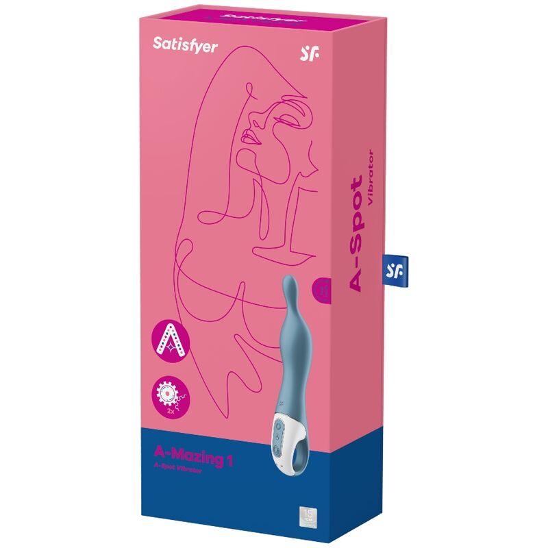 SATISFYER - AMAZING 1 VIBRADOR PUNTO A AZUL - Optelum