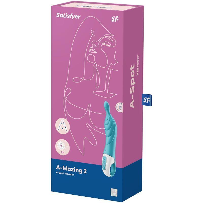 SATISFYER - AMAZING 2 VIBRADOR PUNTO A TURQUESA - Optelum