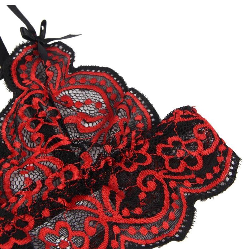 SUBBLIME - SET DOS PIEZAS TOP Y PANTIES ENCAJE S/M - Optelum