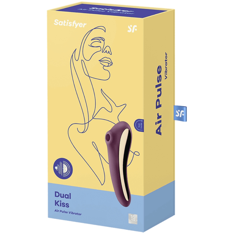 SATISFYER - DUAL KISS ESTIMULADOR CLITORIS PURPURA - Optelum