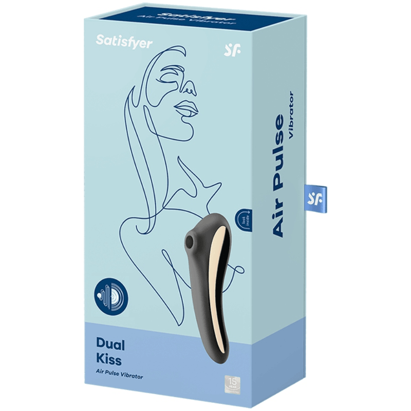 SATISFYER - DUAL KISS ESTIMULADOR CLITORIS NEGRO - Optelum