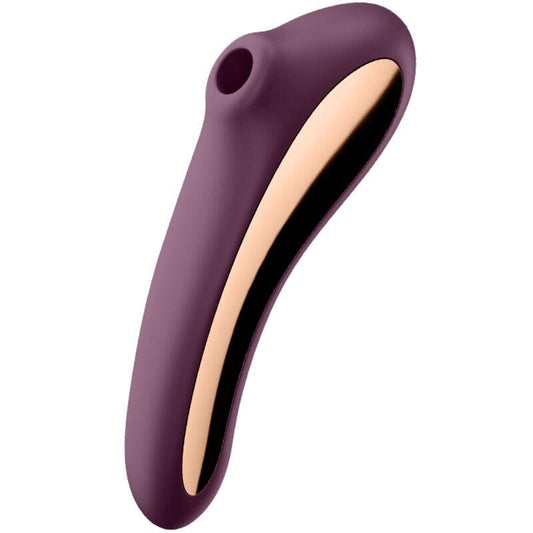 SATISFYER - DUAL KISS ESTIMULADOR CLITORIS PURPURA - Optelum