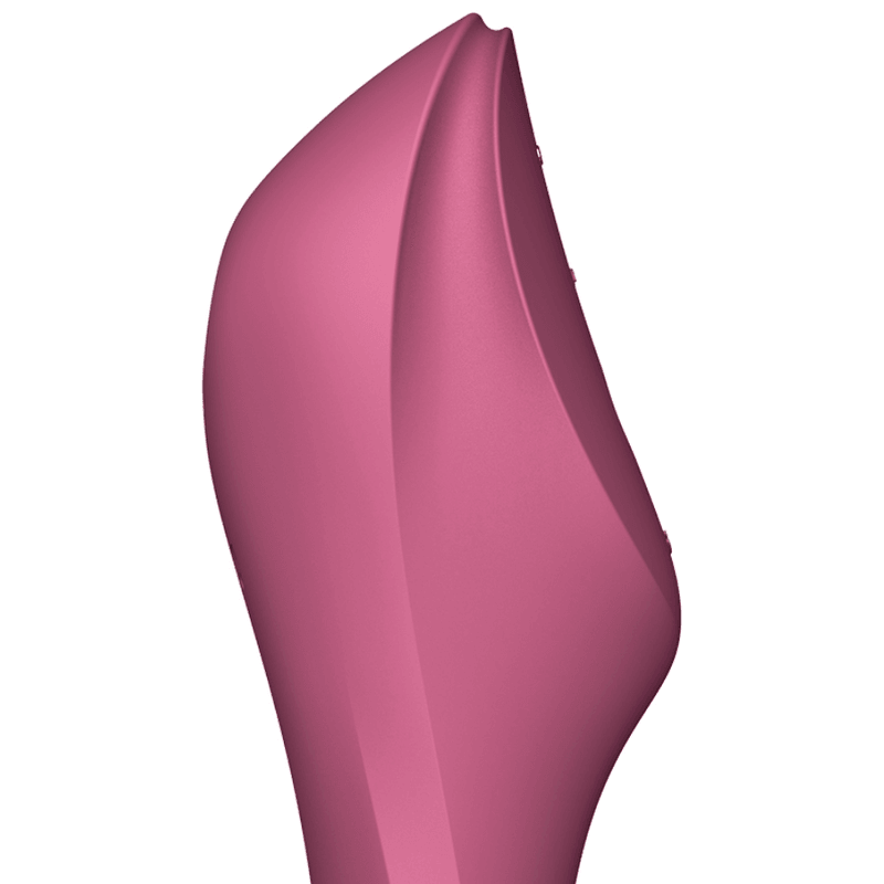 SATISFYER - CURVY TRINITY 3 ESTIMULADOR Y VIBRADOR ROJO - Optelum