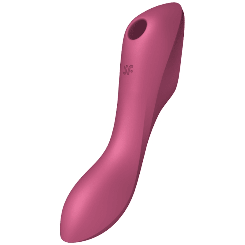 SATISFYER - CURVY TRINITY 3 ESTIMULADOR Y VIBRADOR ROJO - Optelum