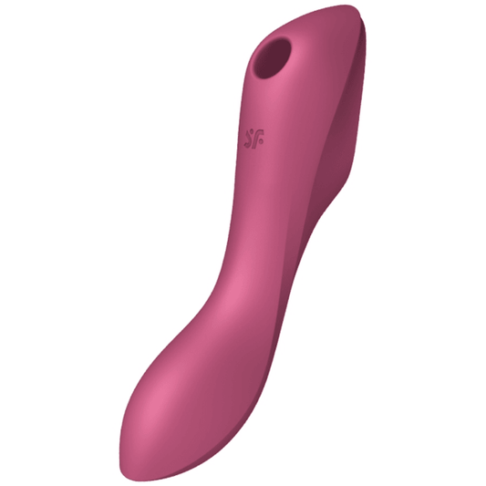 SATISFYER - CURVY TRINITY 3 ESTIMULADOR Y VIBRADOR ROJO - Optelum
