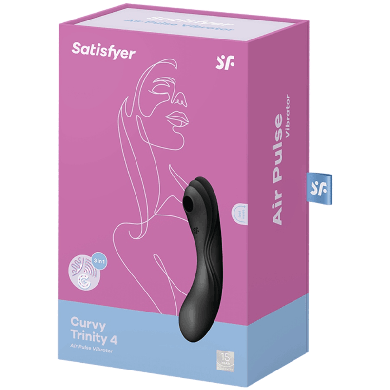SATISFYER - CURVY TRINITY 4 ESTIMULADOR Y VIBRADOR NEGRO - Optelum