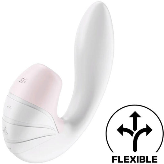 SATISFYER - SUPERNOVA ESTIMULADOR Y VIBRADOR BLANCO - Optelum