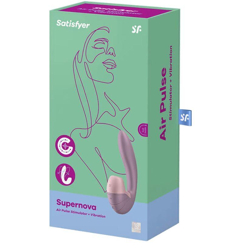 SATISFYER - SUPERNOVA ESTIMULADOR Y VIBRADOR BLANCO - Optelum