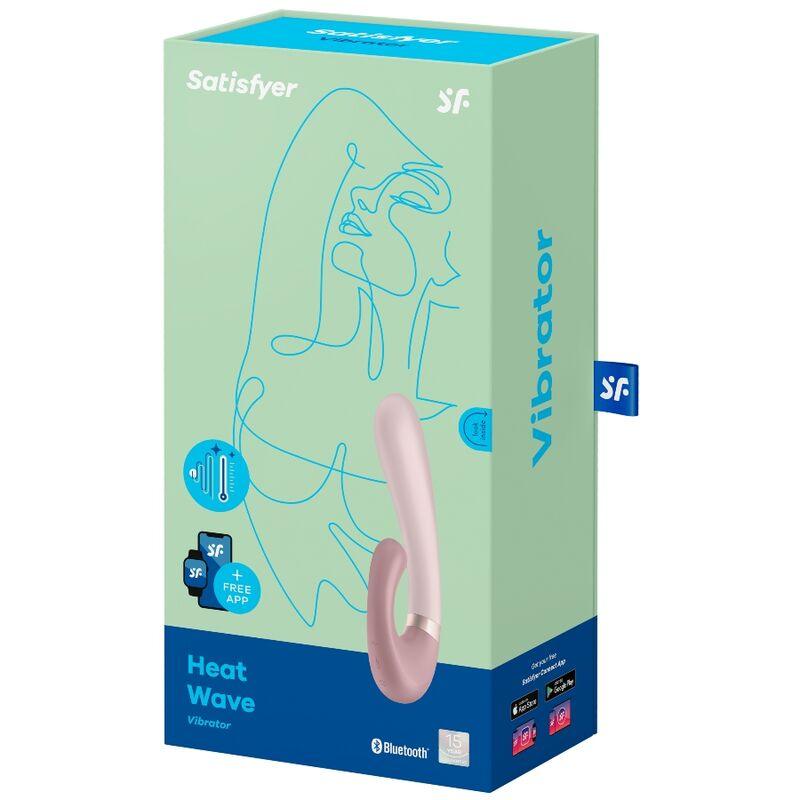 SATISFYER - HEAT WAVE VIBRADOR APP ROSA - Optelum
