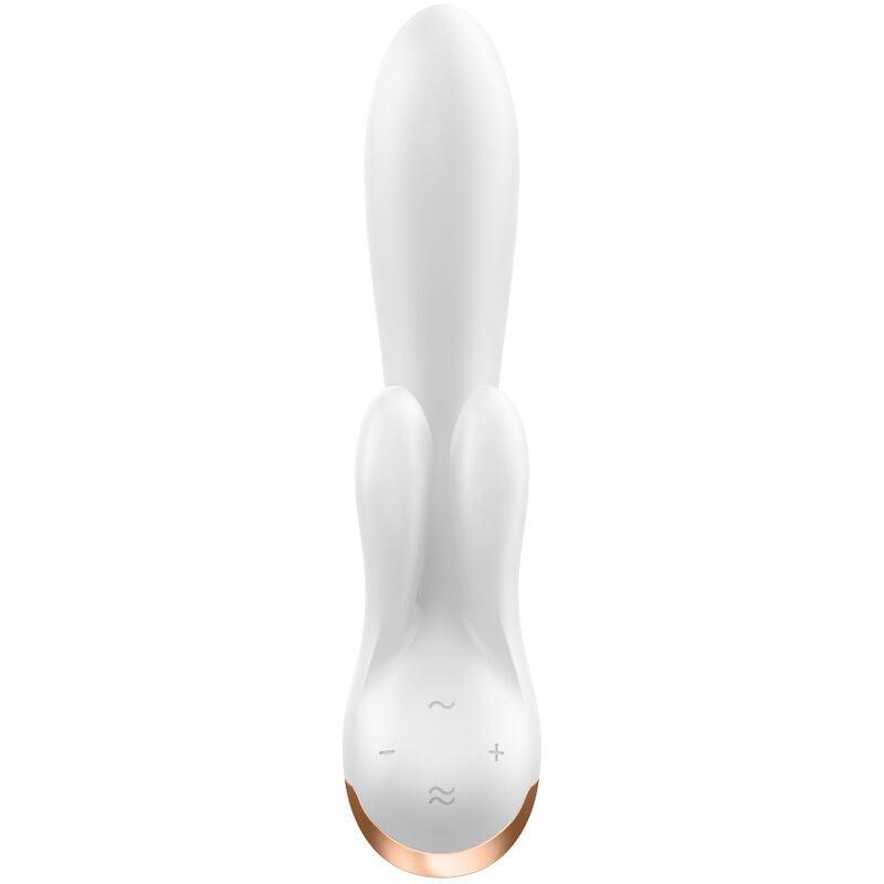 SATISFYER - DOUBLE FLEX VIBRADOR APP BLANCO - Optelum