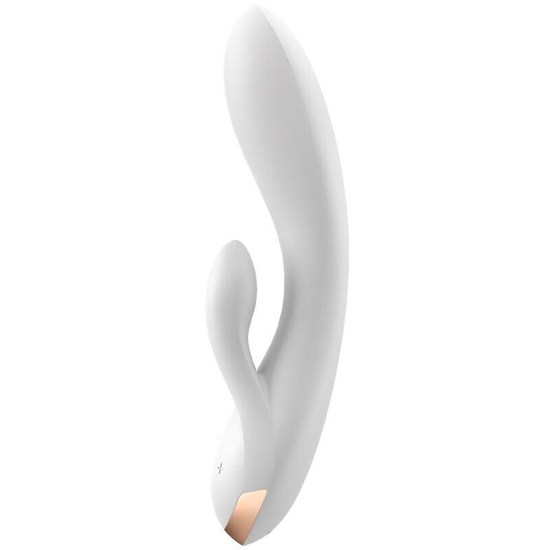 SATISFYER - DOUBLE FLEX VIBRADOR APP BLANCO - Optelum