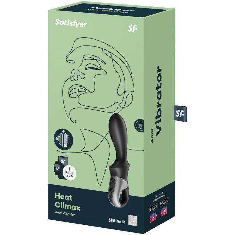 SATISFYER - HEAT CLIMAX VIBRADOR ANAL APP NEGRO - Optelum