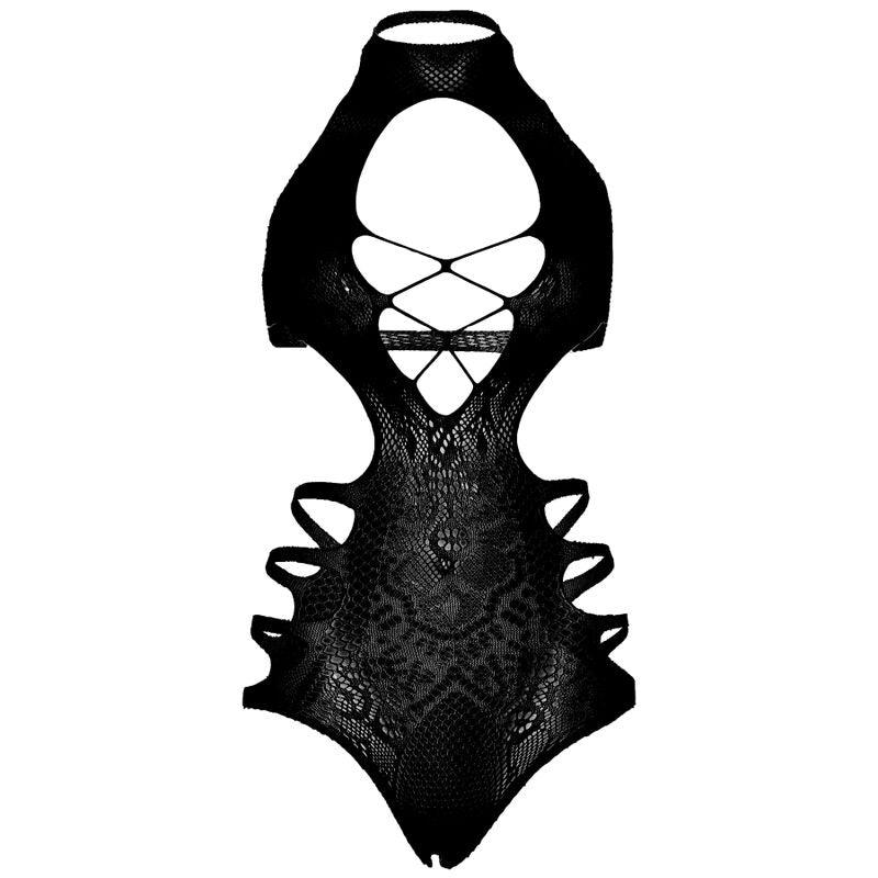 LEG AVENUE - BODY DE ENCAJES TALLA UNICA - NEGRO - Optelum