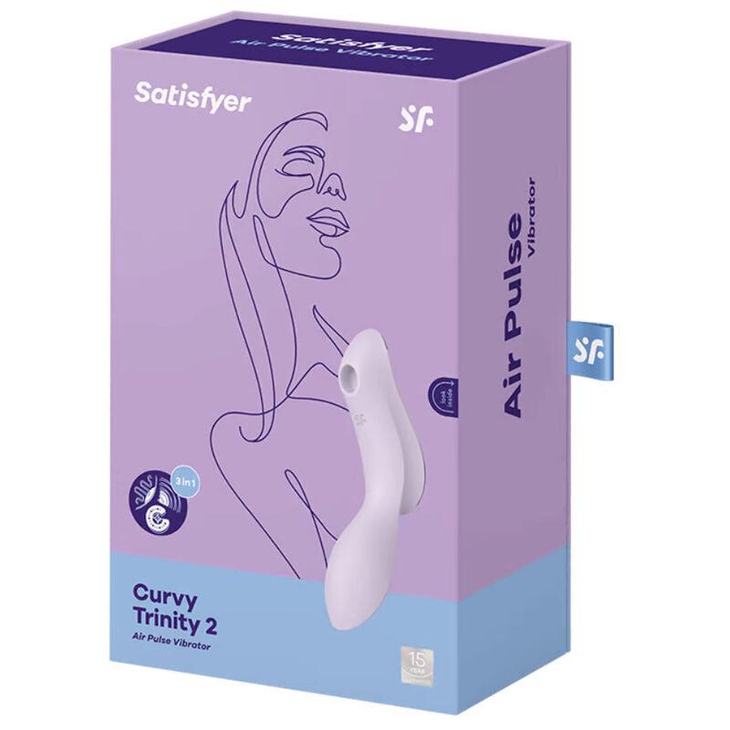 SATISFYER - CURVY TRINITY 2 ESTIMULADOR Y VIBRADOR NEGRO - Optelum