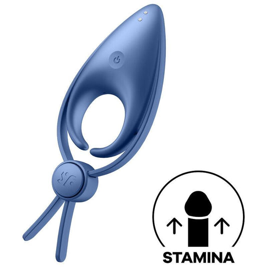 SATISFYER - SNIPER ANILLO VIBRADOR AZUL - Optelum