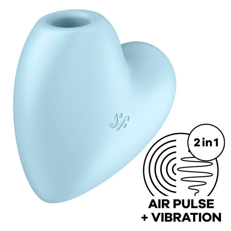 SATISFYER - CUTIE HEART ESTIMULADOR Y VIBRADOR ROSA - Optelum