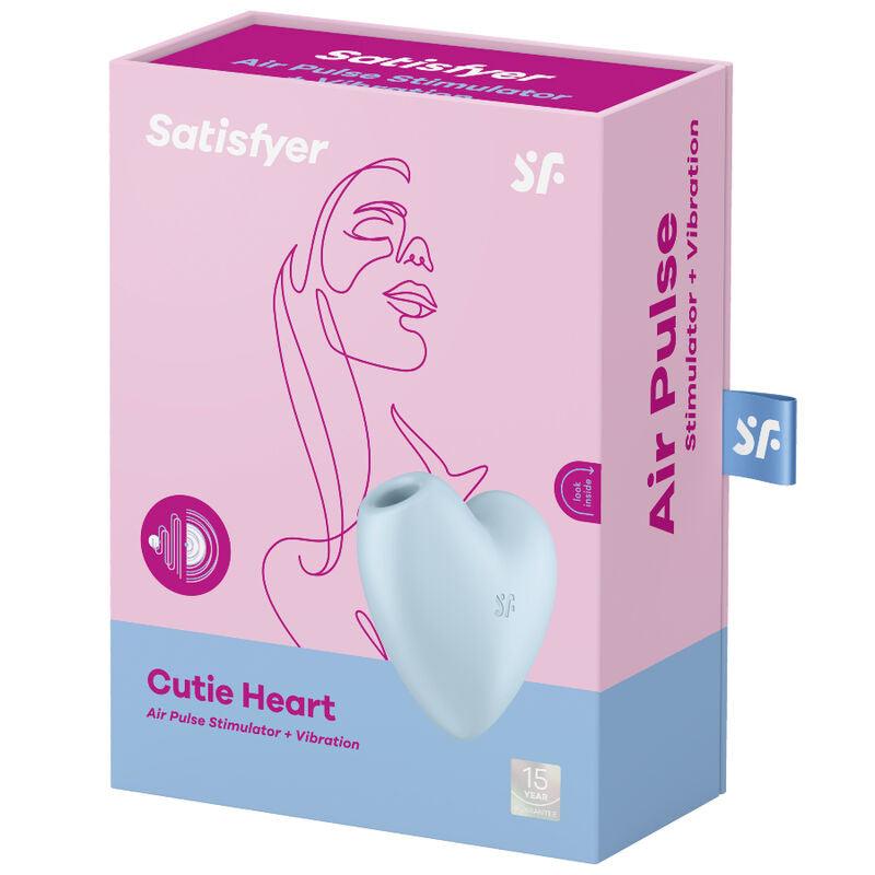 SATISFYER - CUTIE HEART ESTIMULADOR Y VIBRADOR ROSA - Optelum