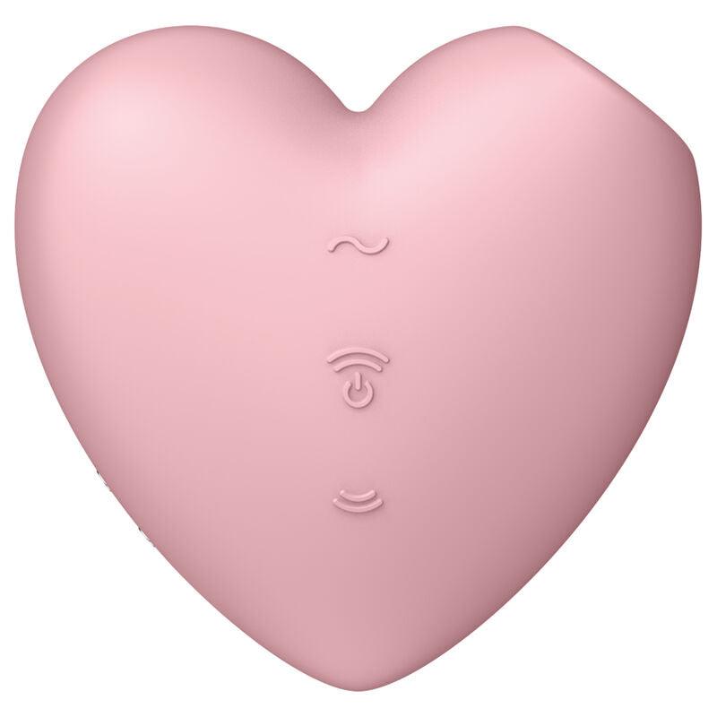 SATISFYER - CUTIE HEART ESTIMULADOR Y VIBRADOR ROSA - Optelum
