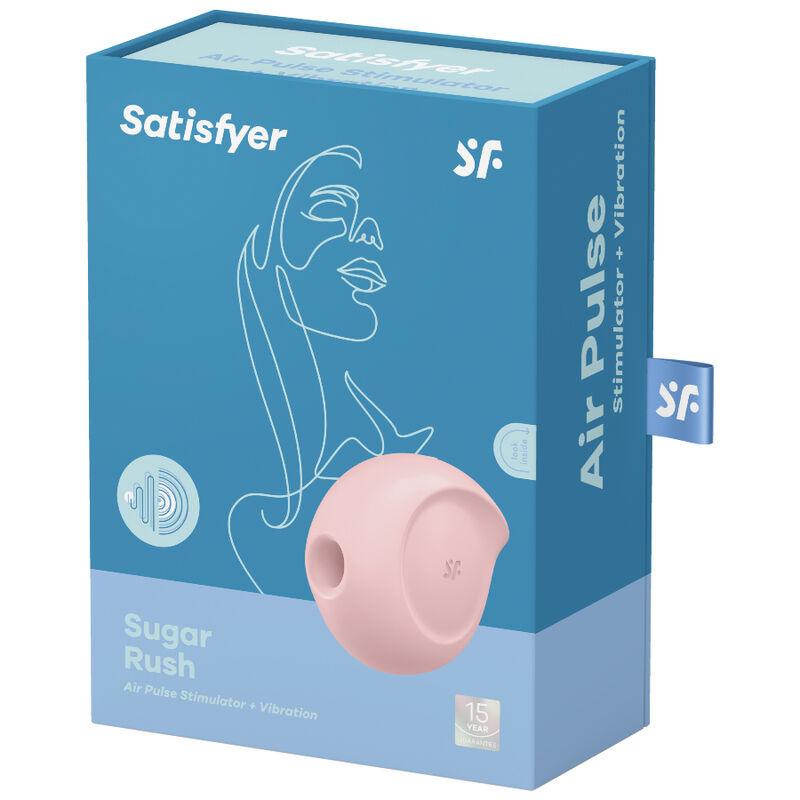 SATISFYER - SUGAR RUSH ESTIMULADOR Y VIBRADOR ROSA - Optelum