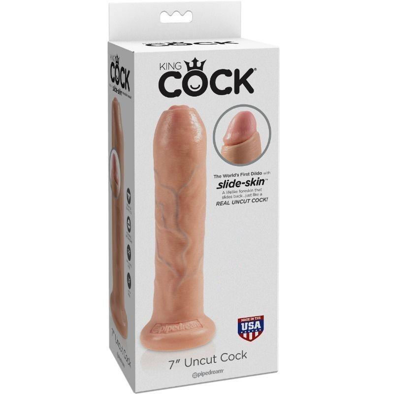 KING COCK - DILDO REALISTICO UNCUT NATURAL 21 CM - Optelum
