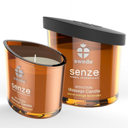 SWEDE - SENZE SEDUCTION VELA MASAJE - CLAVO, NARANJA, LAVANDA - Optelum
