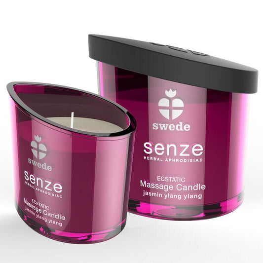 SWEDE - SENZE ECSTATIC VELA MASAJE - JAZMÍN, YLANG YLANG - Optelum