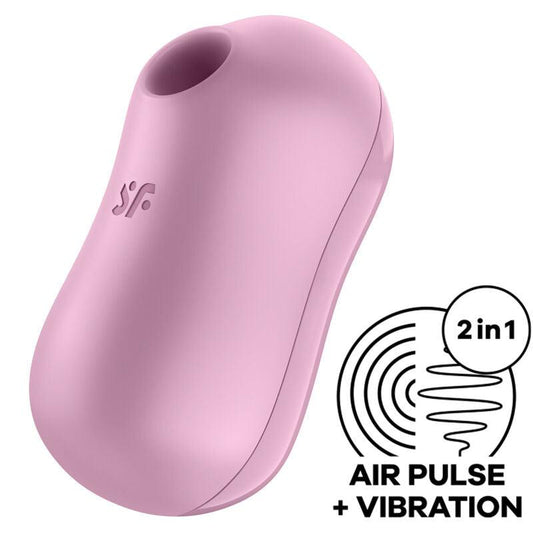 SATISFYER - COTTON CANDY ESTIMULADOR Y VIBRADOR LILA - Optelum