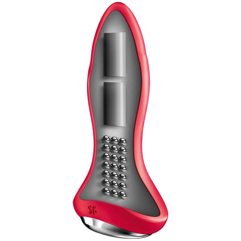 SATISFYER - ROTATOR PLUG 1+ PLUG VIBRADOR APP ROJO - Optelum