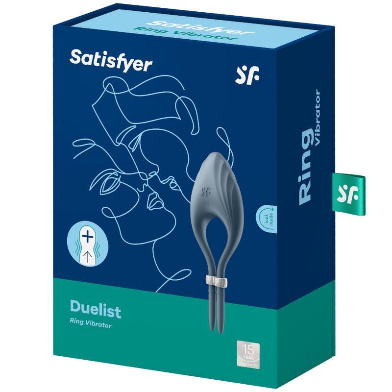 SATISFYER - DUELIST ANILLO VIBRADOR AZUL - Optelum