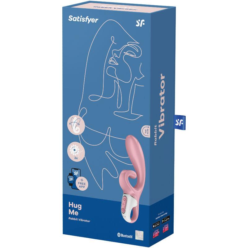 SATISFYER - HUG ME VIBRADOR RABBIT APP AZUL - Optelum