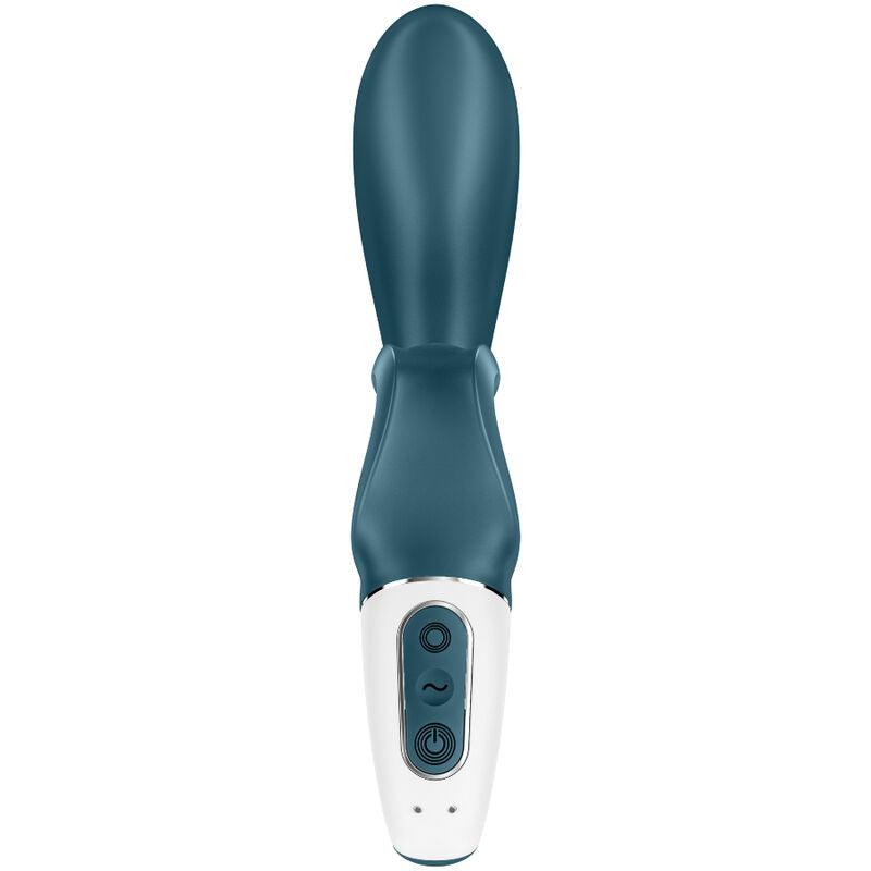 SATISFYER - HUG ME VIBRADOR RABBIT APP AZUL - Optelum