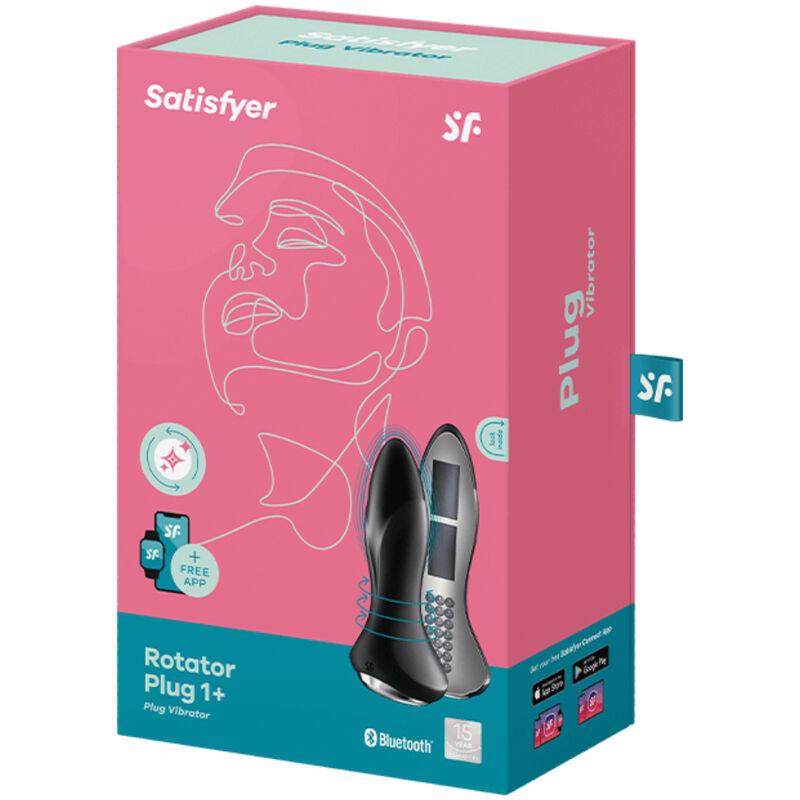 SATISFYER - ROTATOR PLUG 1+ PLUG VIBRADOR APP ROJO - Optelum
