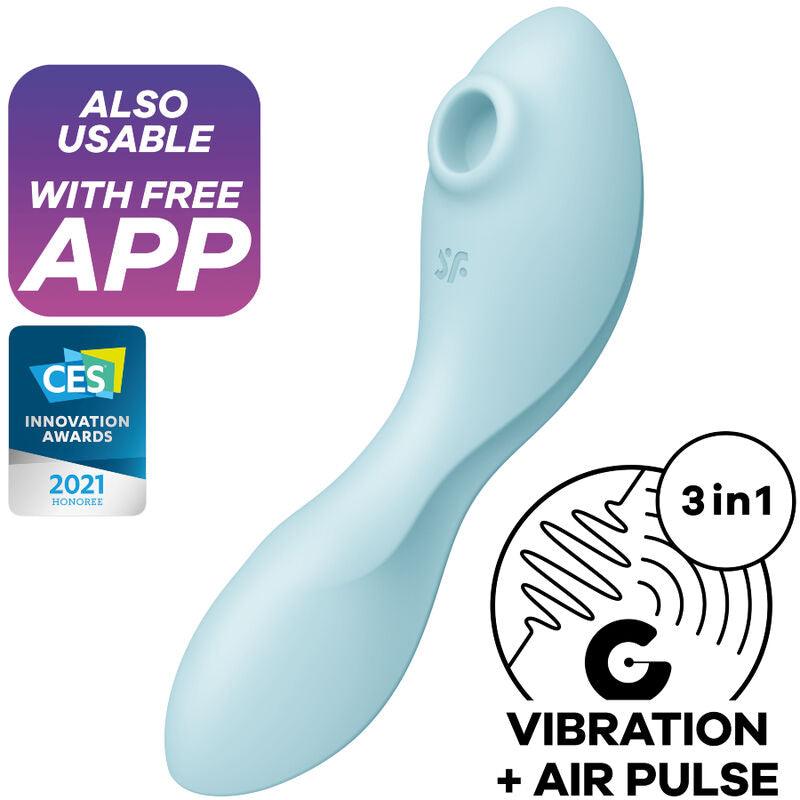 SATISFYER - CURVY TRINITY 5 ESTIMULADOR Y VIBRADOR APP BLANCO - Optelum