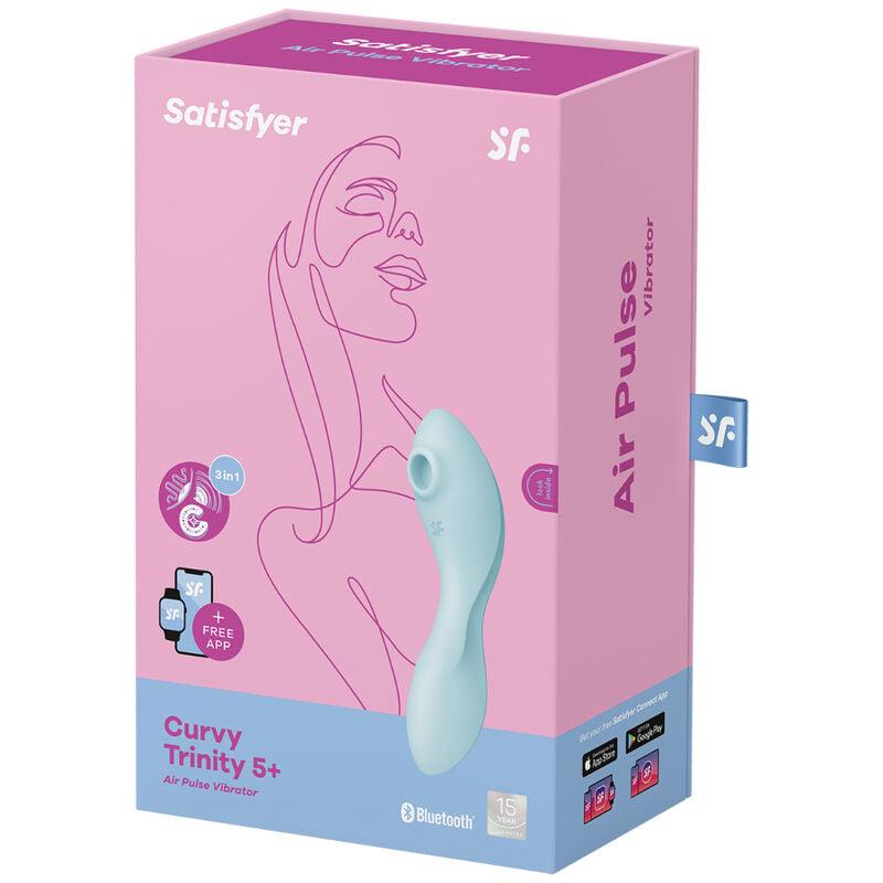 SATISFYER - CURVY TRINITY 5 ESTIMULADOR Y VIBRADOR APP BLANCO - Optelum